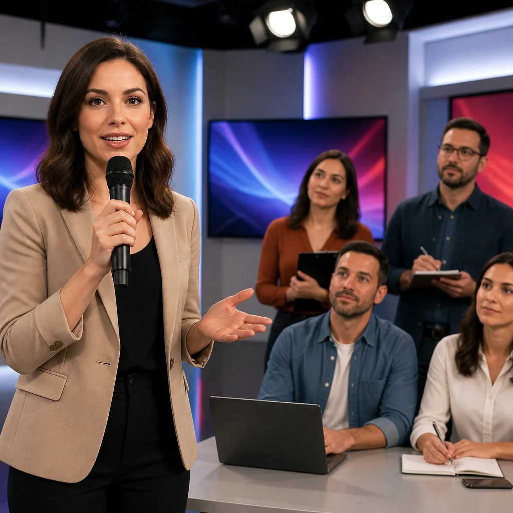 Treinamento de apresentadores de TV